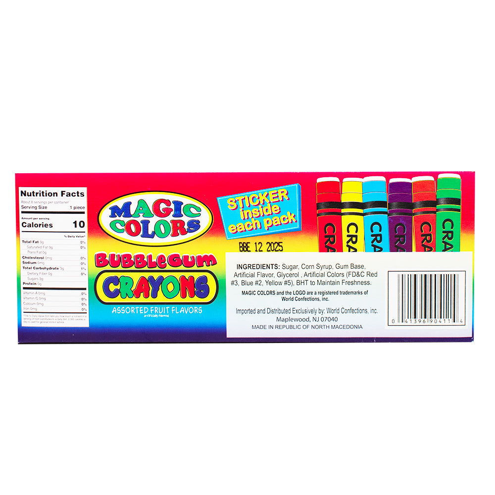 Magic Colors Bubble Gum Crayons - 0.96oz.